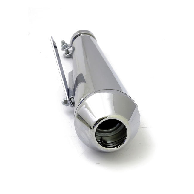Megaton Universal Muffler 17" Long Chrome Exhaust Slip-Ons And Mufflers Mcs