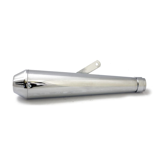 Megaton Universal Muffler 17" Long Chrome Exhaust Slip-Ons And Mufflers Mcs
