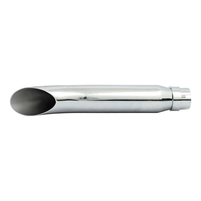 Turn Out Universal Muffler 16" Long Chrome Exhaust Slip-Ons And Mufflers Mcs