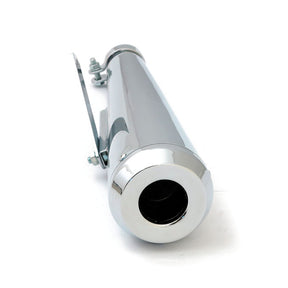 Megaphone Universal Muffler 16.5" Long Chrome With Ta Tip Exhaust Slip-Ons And Mufflers Mcs