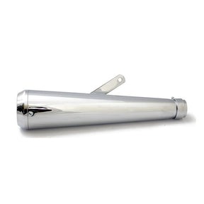 Megaphone Universal Muffler 16.5" Long Chrome With Ta Tip Exhaust Slip-Ons And Mufflers Mcs
