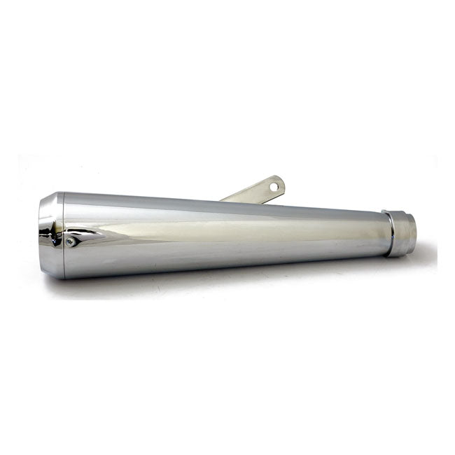 Megaphone Universal Muffler 16.5" Long Chrome With Te Tip Exhaust Slip-Ons And Mufflers Mcs