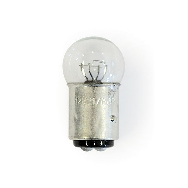 Turn signal bulb, bullet light. Clear glass. 12v21cp/6cp BULBS Mcs