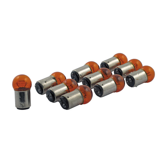 Turn Signal Bulb, Small Diameter. Amber Lens. 21cp/6cp Bulbs Mcs
