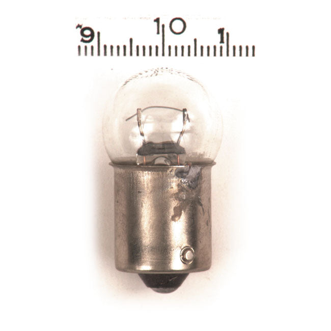 Light bulb bullet light. 12-volt 8w. Single filament. Clear BULBS Mcs