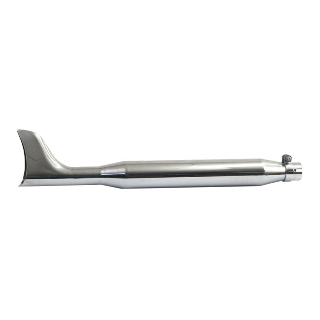 Fishtail Universal Muffler 30" Long Chrome Exhaust Slip-Ons And Mufflers Mcs