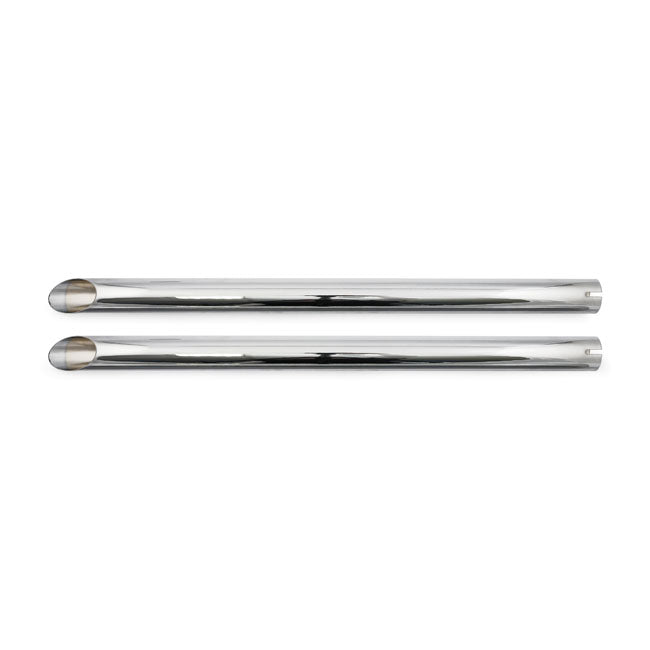 Universal Head Pipe Extension Set 30" Long Chrome Exhaust Slip-Ons And Mufflers Mcs