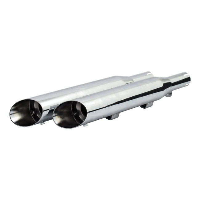 Slash Cut Slip On Muffler Set 20" Long Chrome Mcs Default Title