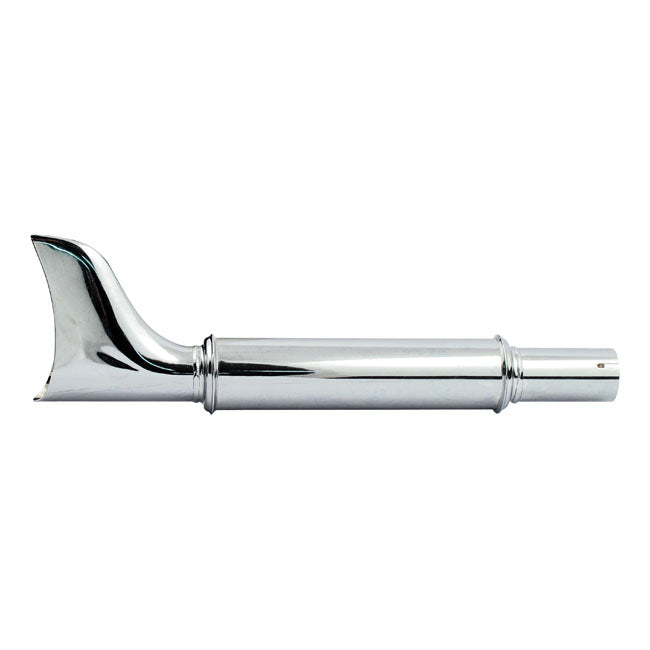 Fishtail Classic Universal Muffler 20" Long Chrome Exhaust Slip-Ons And Mufflers Mcs