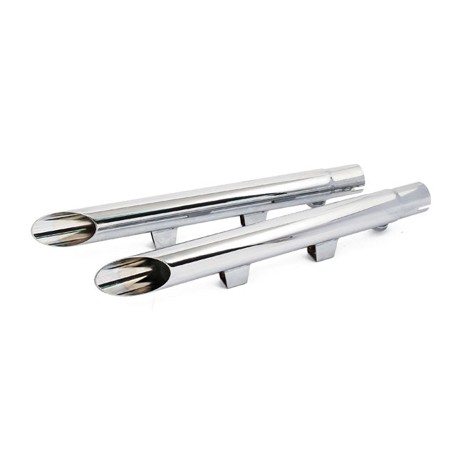 2" Drag Pipe Slip On Extension Set Chrome Exhaust Dragpipe Extensions Mcs