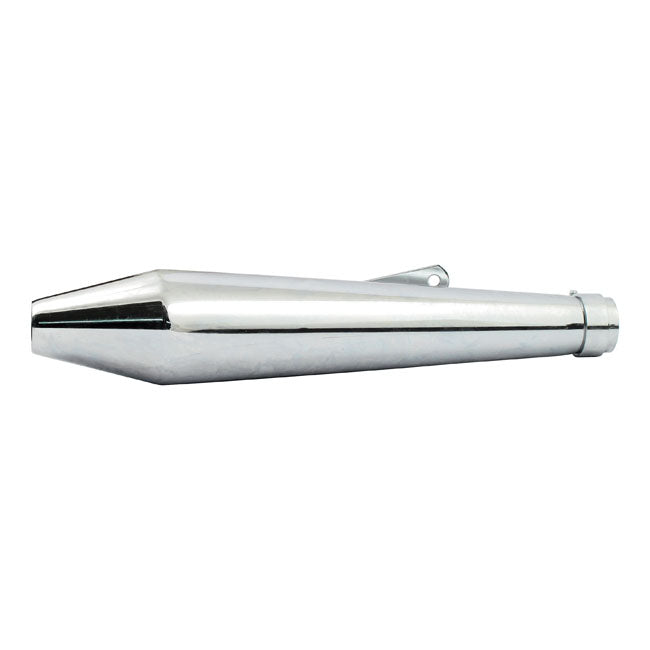 Megaton Universal Muffler 19 1/2" Long Chrome Exhaust Slip-Ons And Mufflers Mcs