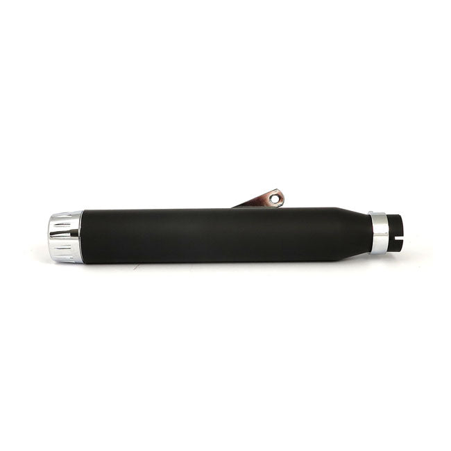 Rage Universal Muffler 17" Long Black With Chrome End Cap Exhaust Slip-Ons And Mufflers Highway Hawk