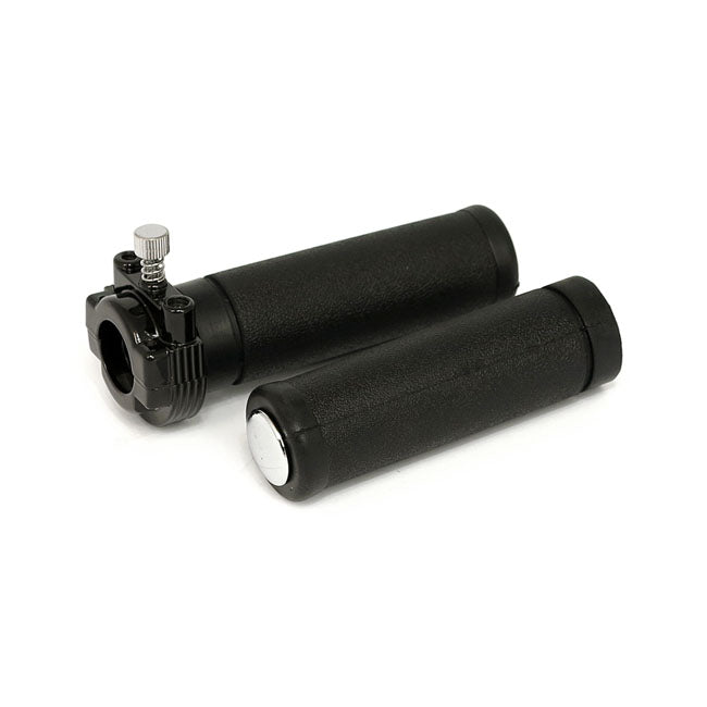Oem Style Throttle Assembly With Grips, Dual Cable. Black Throttle Assy With Grips Mcs