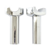 Oem Type Style Risers, Threaded. 4.5" Rise. Chrome Risers Mcs