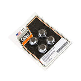 Colony, rocker shaft end plug set. Hex style. Chrome ROCKER SHAFT END PLUGS Colony