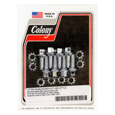Colony, tappet block mount kit. OEM style, chrome TAPPET BLOCK MOUNT KITS Colony
