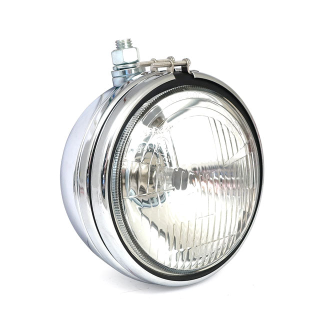 Oem Style 5 3/4" Fx, Fxr, Xl Headlamp. Chrome Headlamp Shells Mcs
