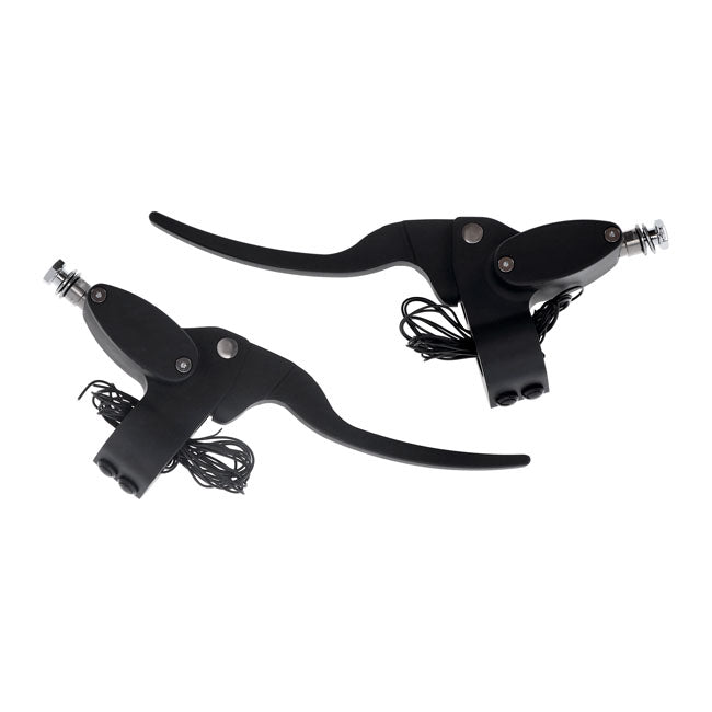 Custom Handlebar Control Kit Hydr. Clutch. Matte Black Handlebar Control Kits Mcs