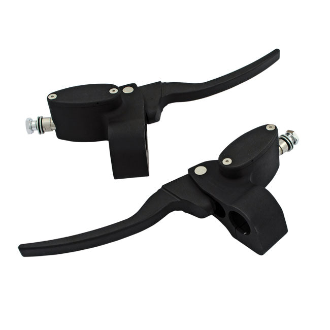 Custom Handlebar Control Kit Hydr. Clutch. Matte Black Handlebar Control Kits Mcs