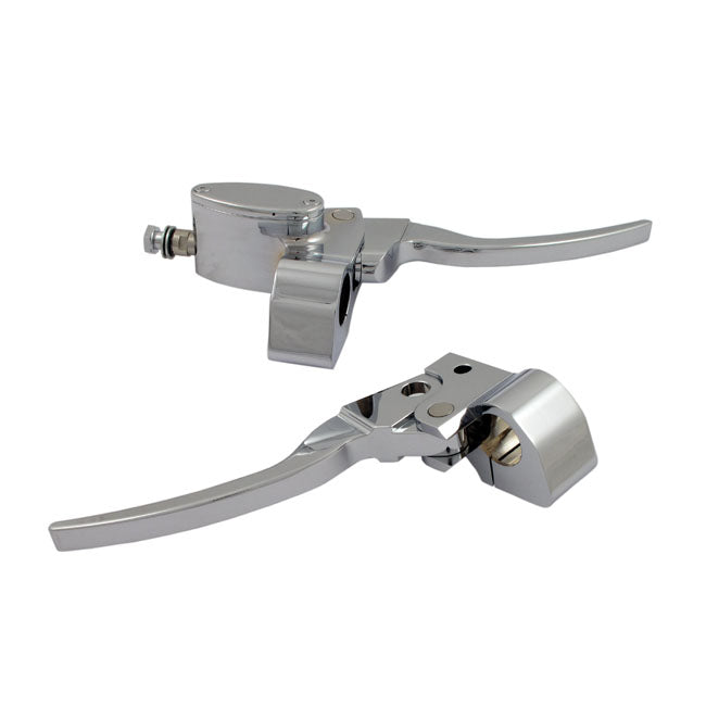 Custom Handlebar Control Kit Mech. Clutch. Chrome Handlebar Control Kits Mcs