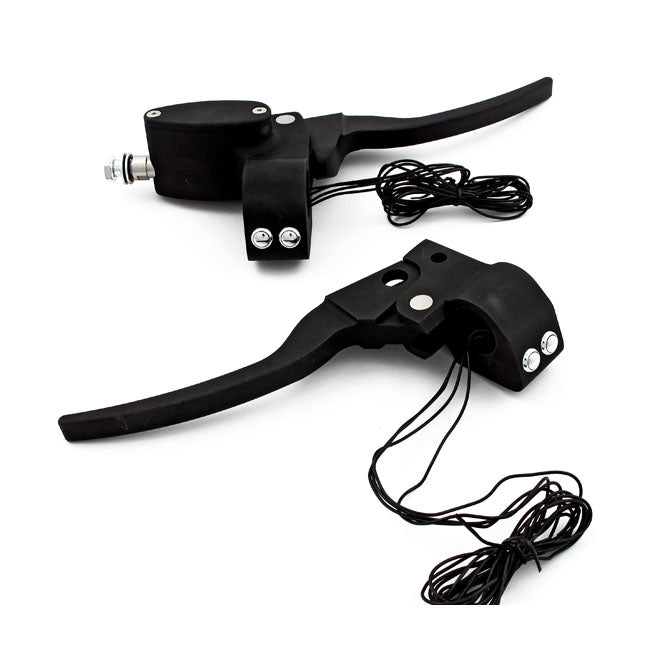 Custom Handlebar Control Kit Mech. Clutch. Matte Black Handlebar Control Kits Mcs