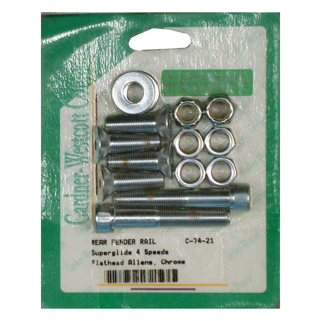 Gardner Westcott, Fender Strut Mount Kit. Chrome Allen Head Fender Strut Mount Kits Gardner Westcott