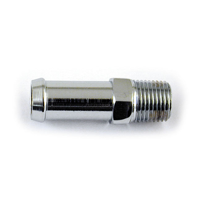 Oil Line Fitting, Straight. Chrome Oil Line Fittings Mcs