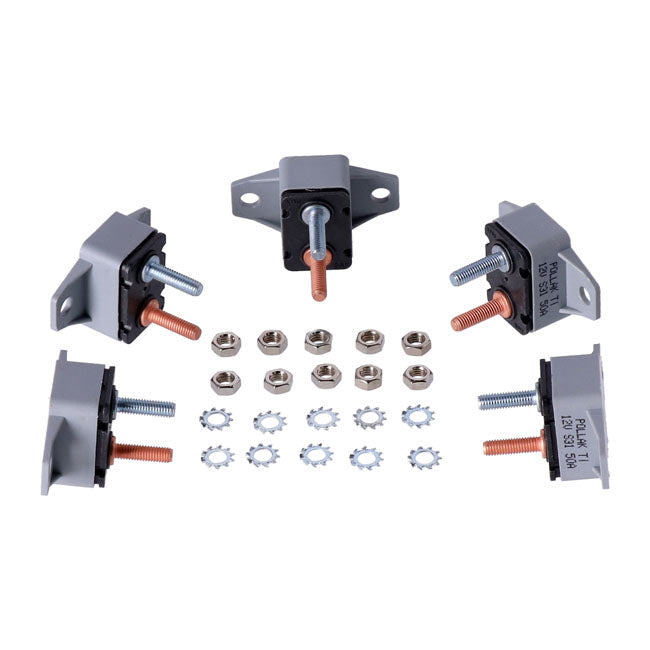 Circuit Breaker, Automatic. Dual Mount, Plastic. 50 A Circuit Breakers Mcs