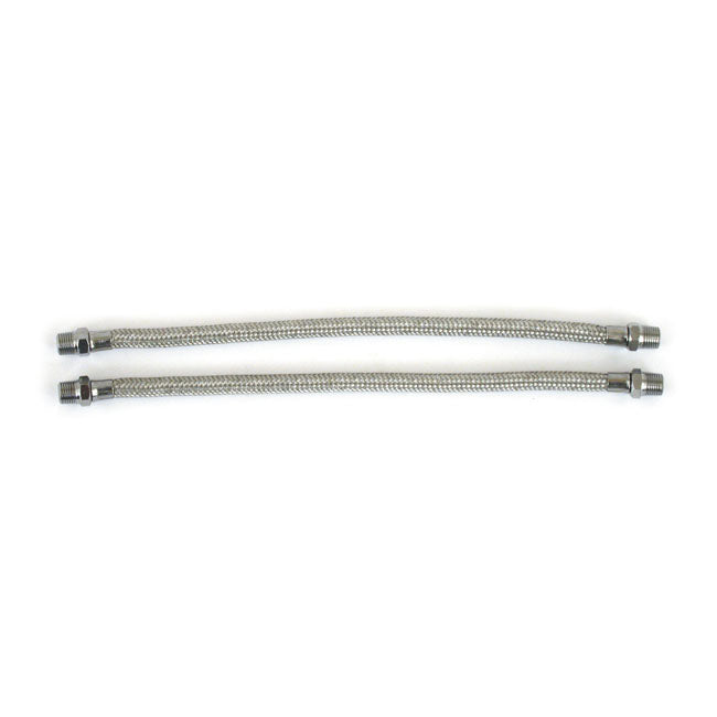 Sportster Rocker Box Oil Line Kit. Braided Stainless Rocker Oil Lines Mcs