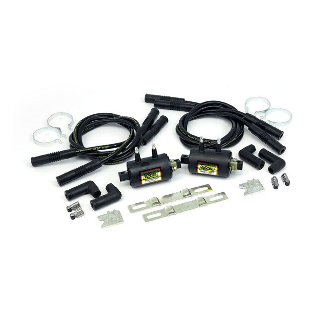 Accel, Universal ''Super Coil'' kit black, 2 coils. 12V/3 Ohm COILS Accel