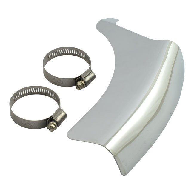 Fl Shovel Vertical Crossover Heat Shield Chrome Exhaust Heat Shields Mcs