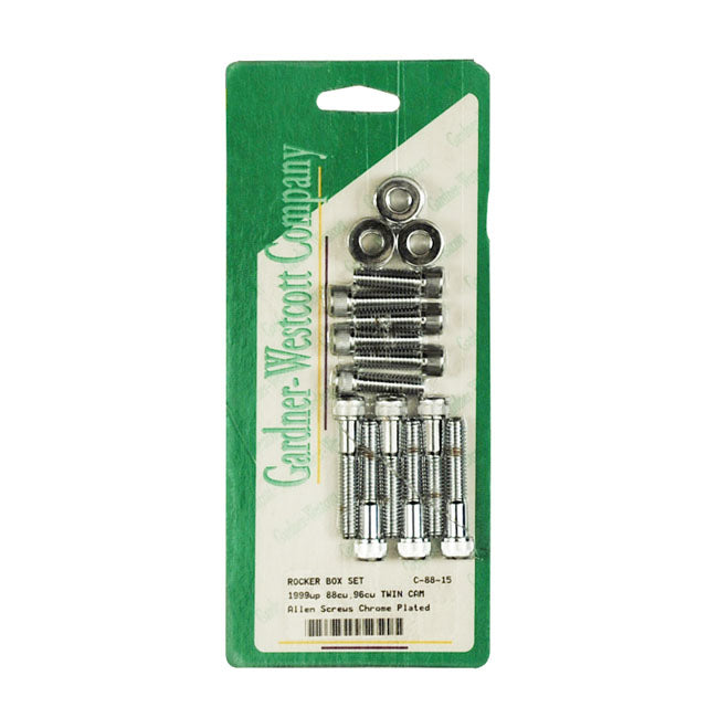 GW, rocker box top bolt kit. Allen, chrome ROCKER BOX BOLT KITS Gardner Westcott