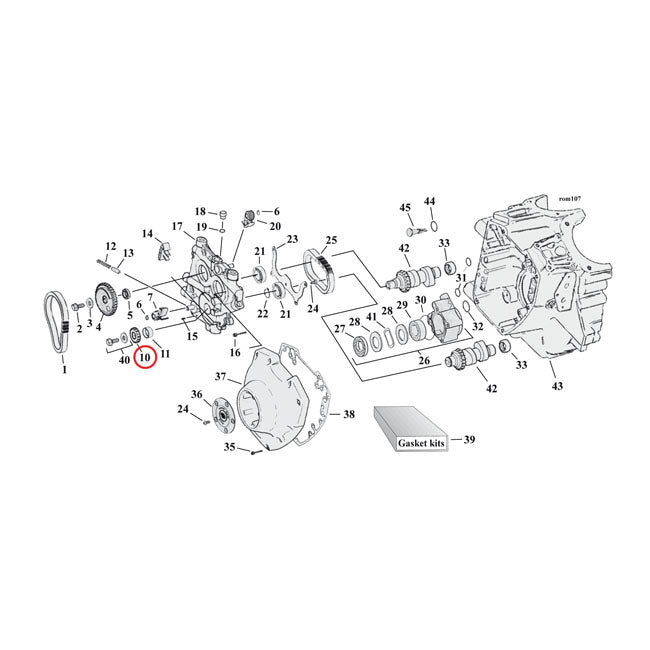 Andrews, cam drive gear 17T CAM DRIVE GEARS Andrews