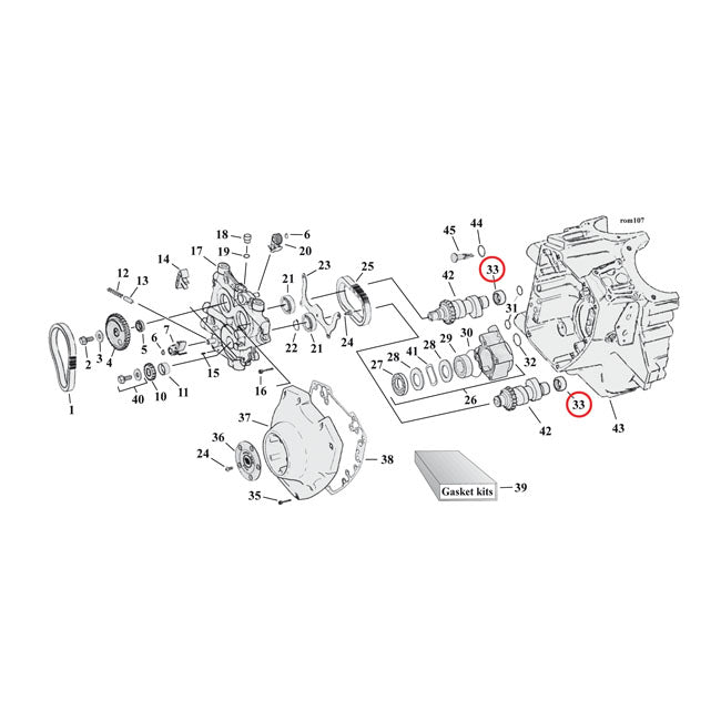 Koyo, Camshaft Needle Bearing. Inner, Front/Rear Cams Bearings Sonnax