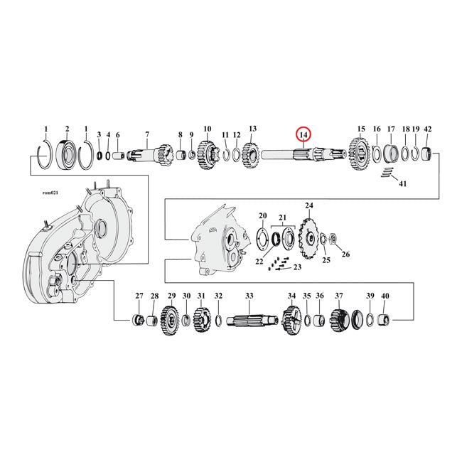 Andrews Trans Mainshaft L84 90 Xl Mainshafts Andrews