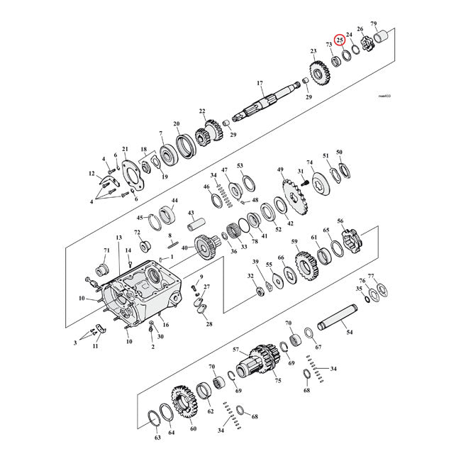 Washer, Transmission Mainshaft 2nd & 3rd Gear +.005 Transmission Parts Mcs