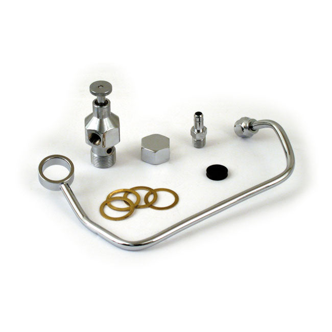 Custom 40 65 Fuel Valve Kit. Chrome Petcocks Mcs