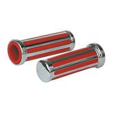 Handlebar Grip Set, ''Rail'' With Red Rubber Inlay Grips Mcs