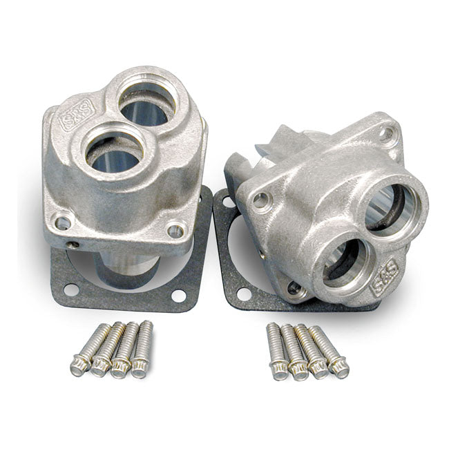S&S, 84-99 cast tappet block set front/rear. Natural TAPPET BLOCKS S&S