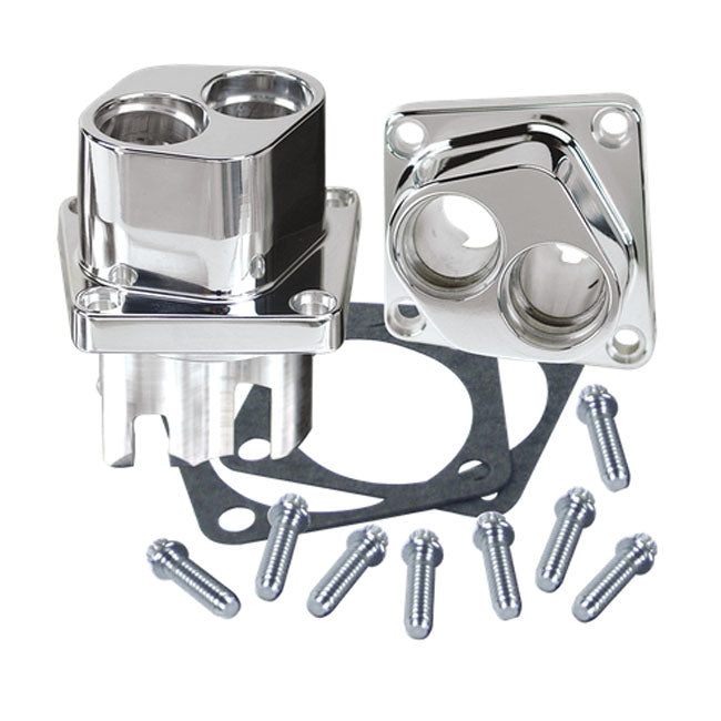 S&S, 84-99 billet tappet block set front/rear. Polished TAPPET BLOCKS S&S