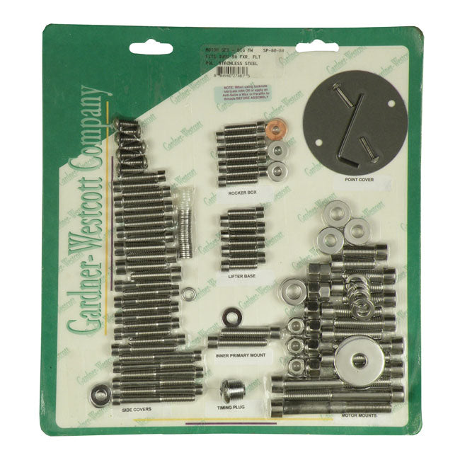 Motor Screw Set, Polished Ss Allen Motor Screw Kits Gardner Westcott