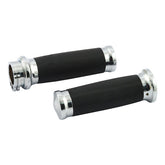Handlebar Grip Set, Caliber. Chrome Grips Mcs