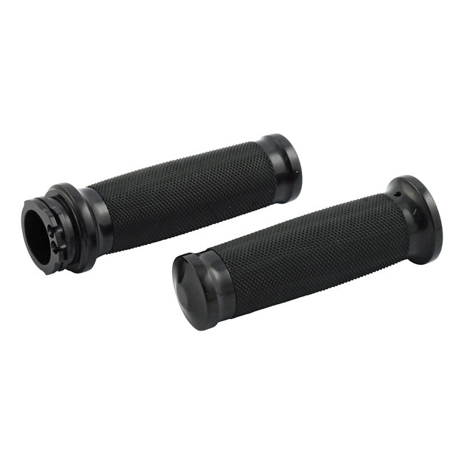Handlebar Grip Set, Caliber. Black Grips Mcs
