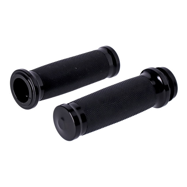 Handlebar Grip Set, Caliber. Black Grips Mcs