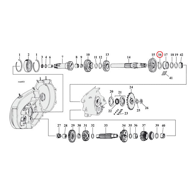 Thrust Washer, Transmission Mainshaft, Right Side .040" Transmission Parts Mcs