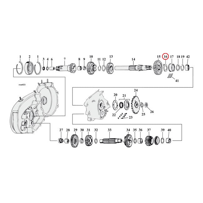 Thrust Washer, Transmission Mainshaft, Right Side .050" Transmission Parts Mcs