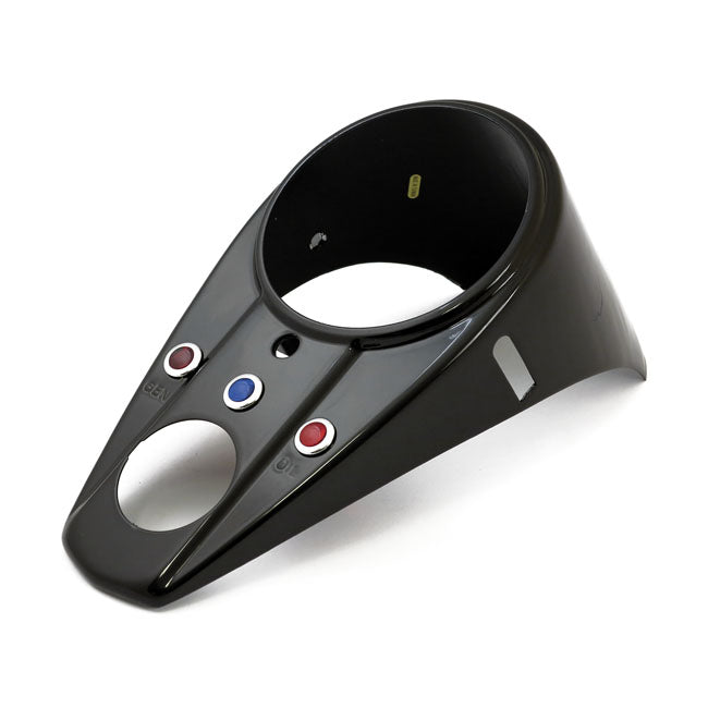 62 67 Style 3 Light Dash Cover. Gloss Black Dash Panel Mcs