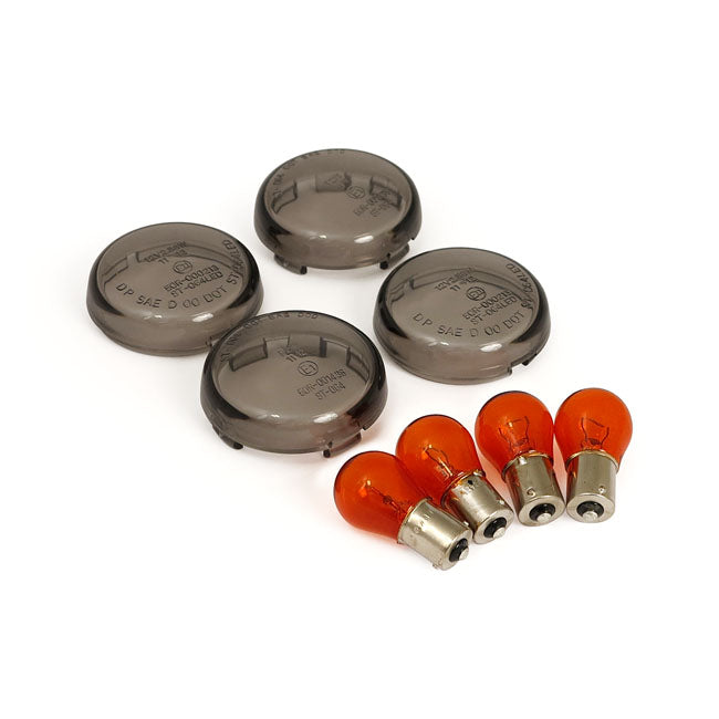 Bullet Turn Signal Lens Kit, Smoke Turn Signals Lenses Mcs