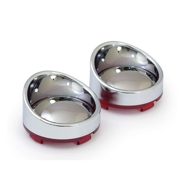 Turn Signal Lens Set With Visor. Mirror Red Lens Turn Signals Lenses Sno Stuff