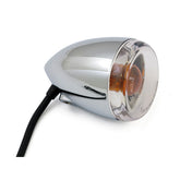 Late Style Turn Signal Assembly. Front. Chrome Bullet Lights Mcs
